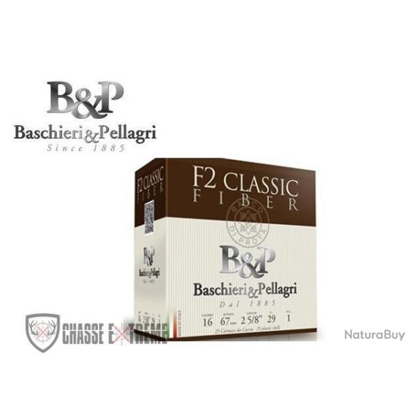 Boite de 25 Cartouches B&P F2 Classic Fiber 29G Cal 16/67 Pb 4