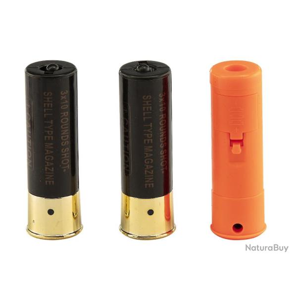 PACK DE 2 CARTOUCHES 30 BILLES AIRSOFT ET 1 CARTOUCHE BLUETOOTH POUR SHOOTER AR