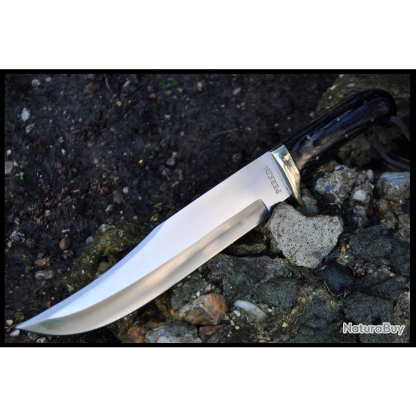 Couteau de chasse fait main personnalis�   - Couteau Bowie   - Acier � roulement � billes (4)