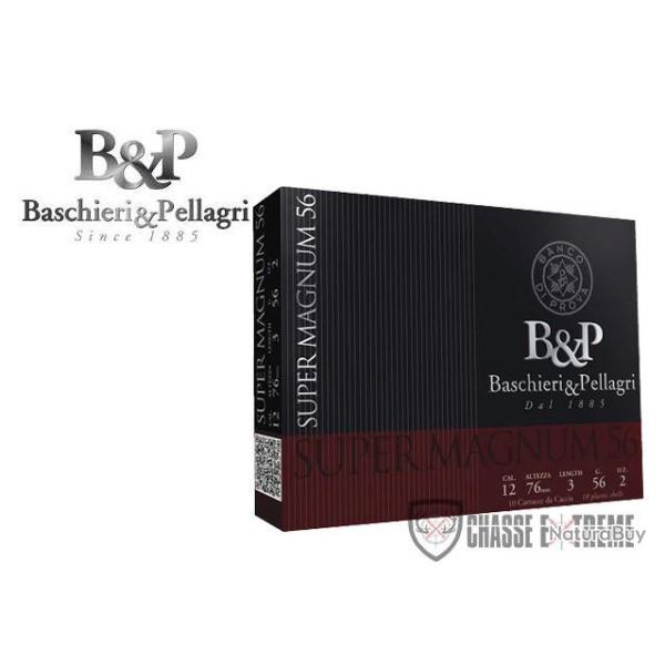 Boite de 10 Cartouches B&P Super Magnum 56G Cal 12/76 Pb 0