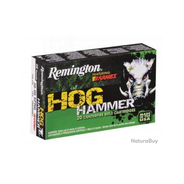 MUNITIONS REMINGTON CAL.30-06 HOG HAMMER BARNES TSX 168 GR PAR 60
