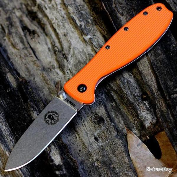 Couteau Esee Zancudo Orange Lame Acier AUS-8 Manche FRN Framelock BRKR1OR