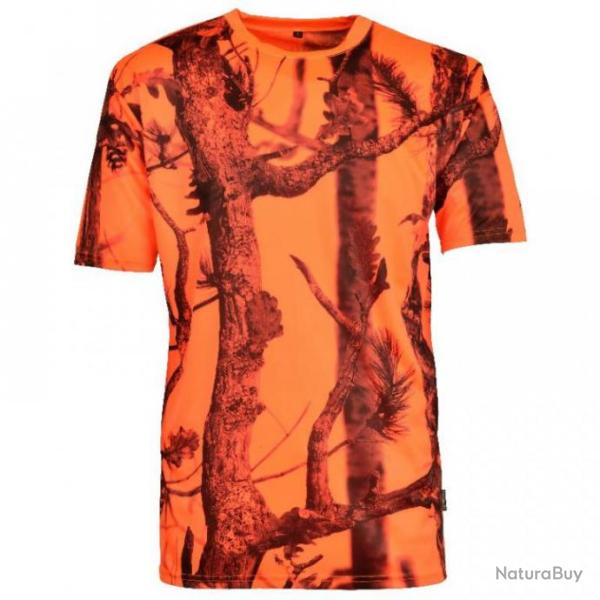 TEE SHIRT GHOST CAMO ORANGE FLUO - TAILLE XL - PERCUSSION ST