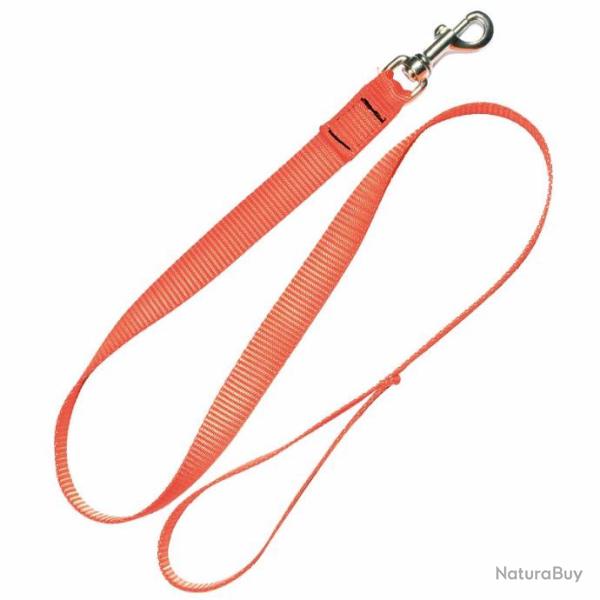 Laisse en nylon 1,20 m sangle orange fluo pour chien