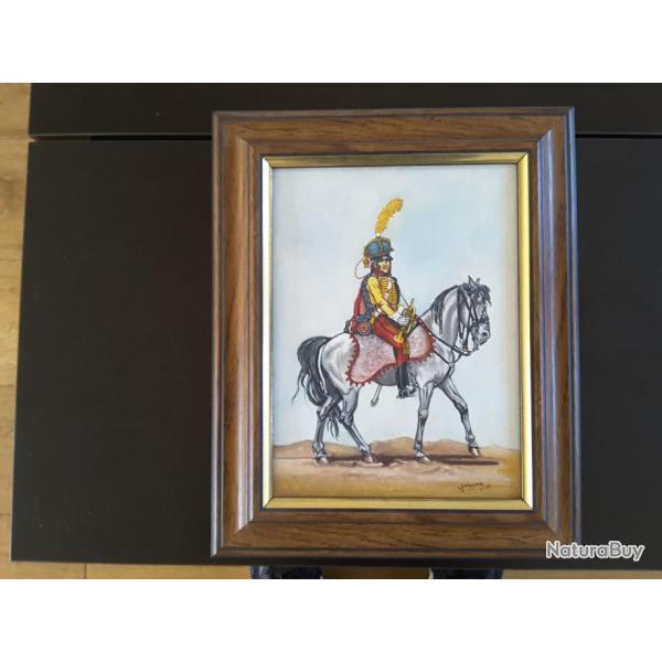 Trompette de hussard. Huile sur carton