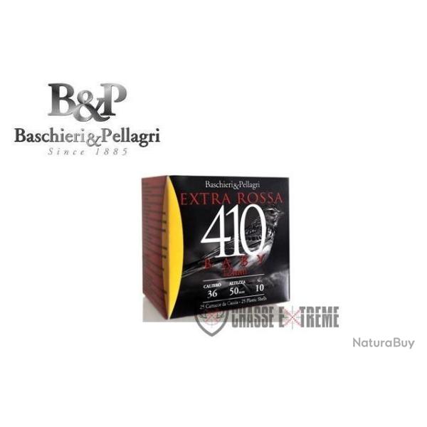 Boite de 25 Cartouches B&P Extra Rossa 12mm 10G Cal 36/50 Pb 6