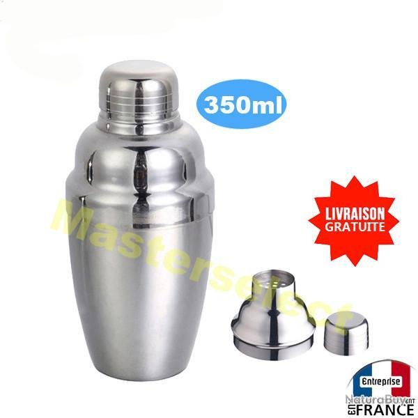 Petit shaker � cocktails m�langeur inox 350ml avec grille pour bar comptoir mojito