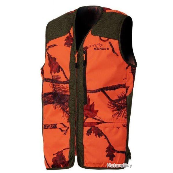 Gilet anti ronce camouflage orange Spirit of Traque SOMLYS