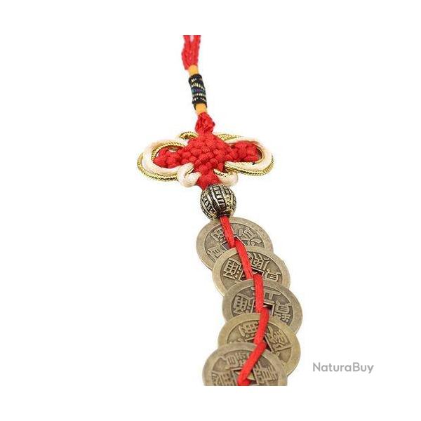 monnaie - 5 pi�ces chinoises FENG SHUI (Richesse, amour, chance)