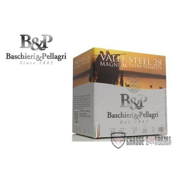 Boite de 25 Cartouches B&P Valle Steel Magnum 28Gr Cal 20/76 Pb 3