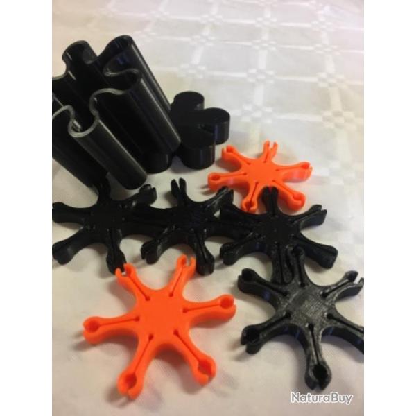 5 distributeurs d'amorces en �toile et sa bo�te de rangement Galt Sons