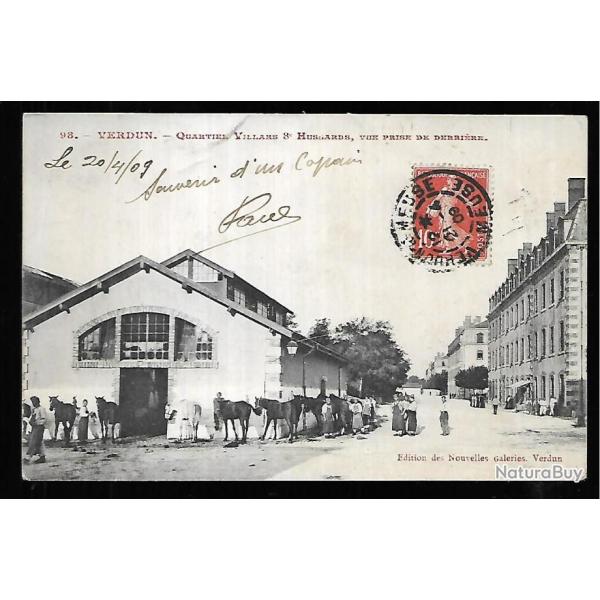 verdun quartier villars 8e hussards vue prise de derrire cpa 5520686