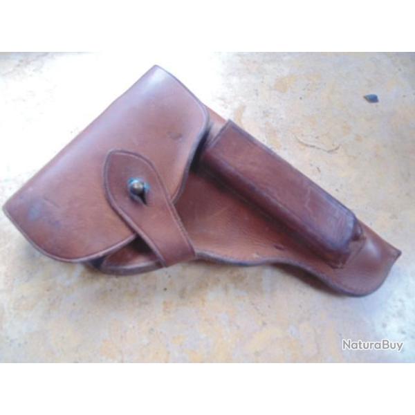 Etui pistolet P38  fauve brun radom vis 35 Polonais Allemand seconde guerre