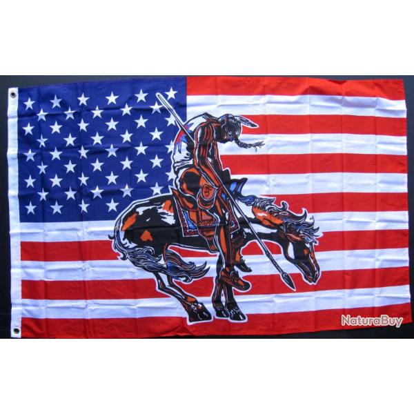 DRAPEAU USA/ INDIEN - END OF TRAIL