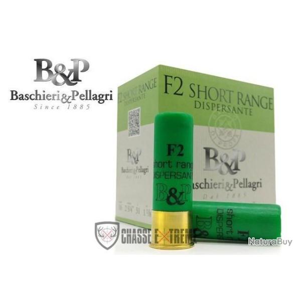 25 Cartouches B&P F2 Short Range Dispersante 31G Cal 16/70 Pb 7