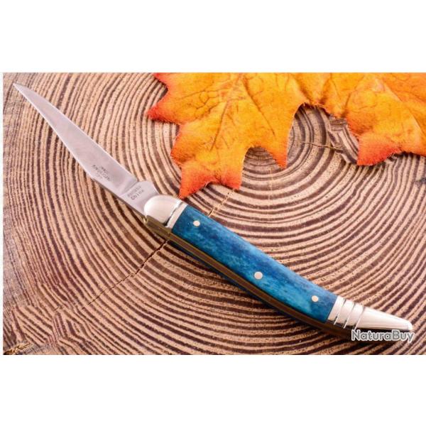 Couteau Canif Rough Rider Toothpick Blue Smooth Bone Lame Acier 440 Manche Os RR1953