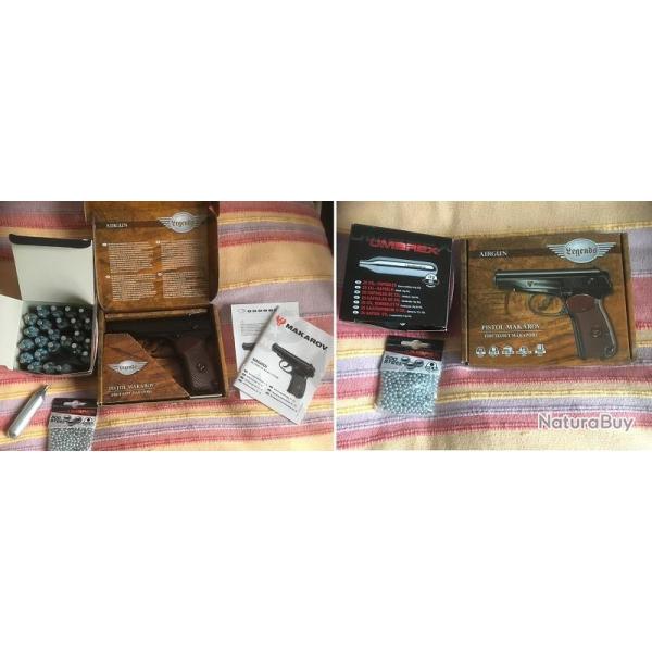 Rplique makarov Umarex C02 tir sur cible plomb 4.5mm bbs