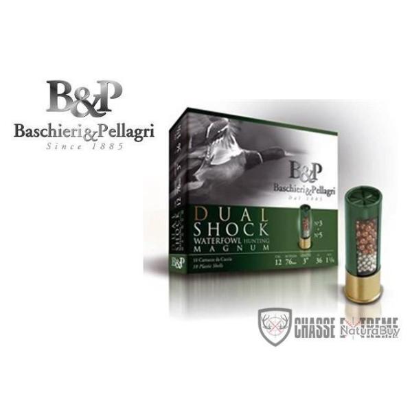 10 Cartouches B&P Dual Shock Magnum 36 Cal 12/76 Pb 5+3