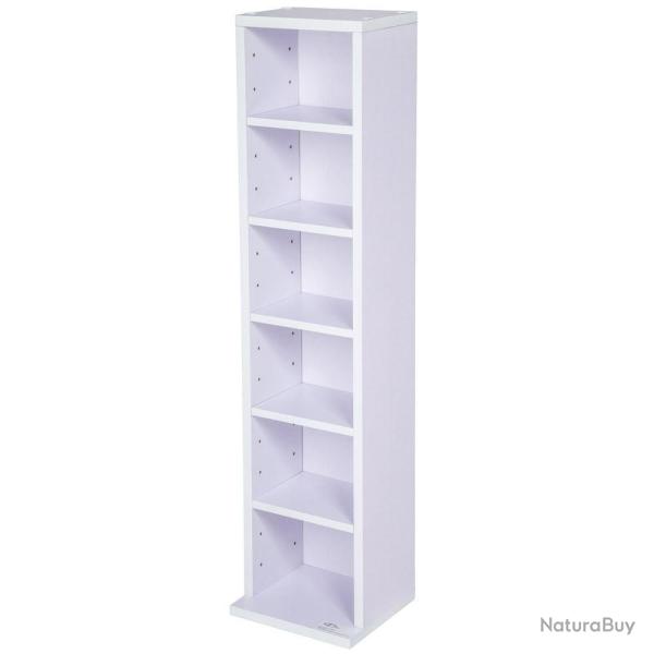 Armoire �tag�re rangement CD / DVD meuble de rangement pour 100 CDs blanc/violet 0508023/2