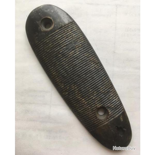 (J) Plaque de couche en corne blonde pour fusil de chasse 128 x 43 - 80 mm.