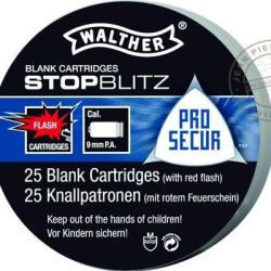Cartouches 9mm Pistolet &agrave; blanc - Stop-Blitz / 25