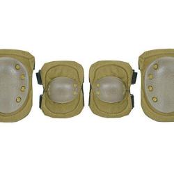 Pack Genouill&egrave;res, Coudi&egrave;res Tactique TAN R&eacute;glable Airsoft Militaire