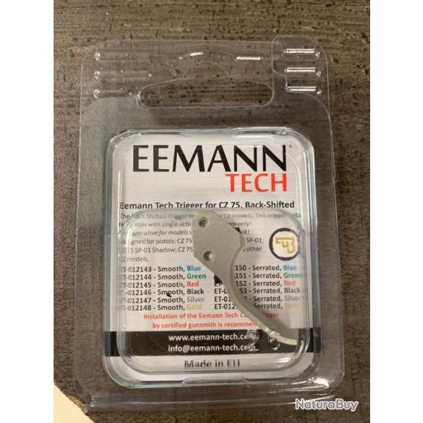 D�tente EEMANN TECH BACK-SHIFTED Serrated pour CZ 75 - Silver