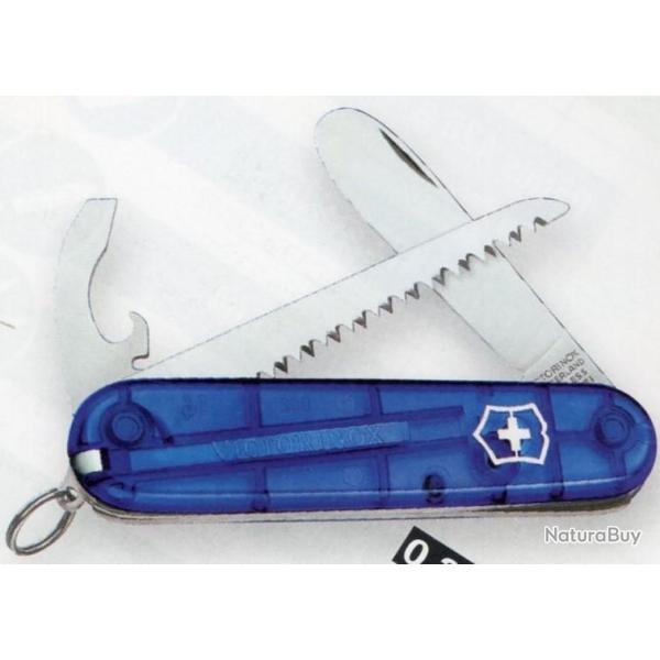 MON 1er Couteau suisse bleu grav� Bout rond