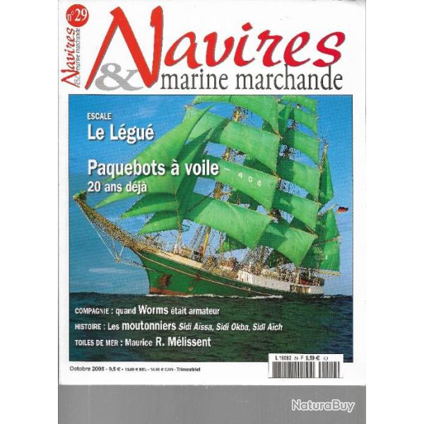 navires et marine marchande n 29, le l�gu� , paquebots � voiles 20 ans d�j�, quand worms �tait armat