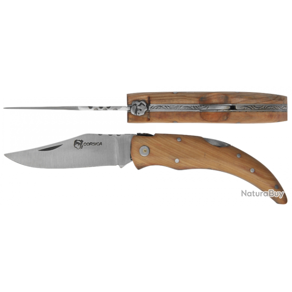 Couteau Berger Corse en bois de Teck