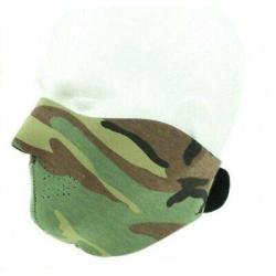 Demi masque neoprene Woodland militaire airsoft anti vent anti froid