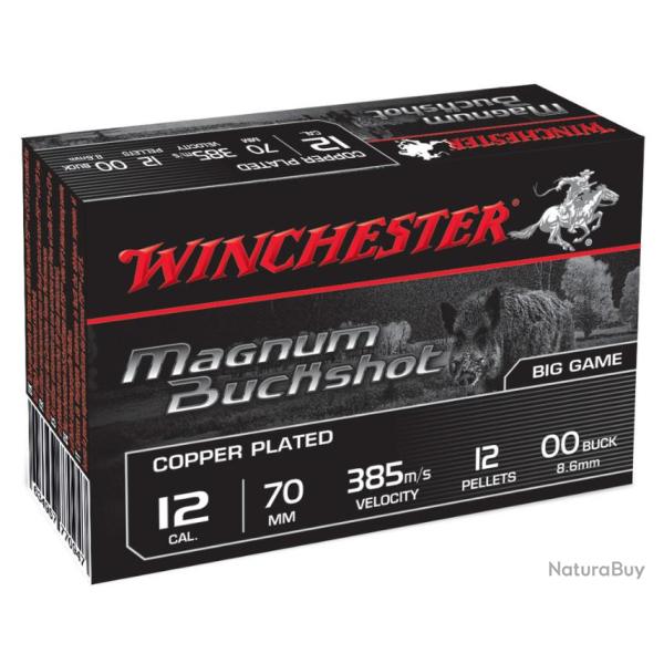 5 Chevrotines WINCHESTER Buckshot 12 Pellets 45g cal 12/70