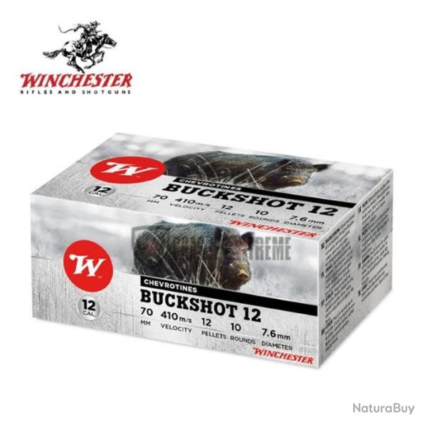Chevrotines WINCHESTER Buckshot 12 Pellets 31g cal 12/70