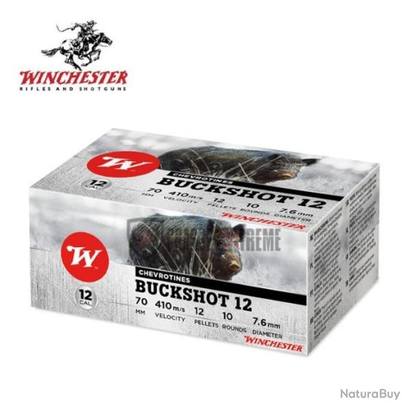 10 Chevrotines WINCHESTER Buckshot 9 Pellets 33.3g cal 12/70