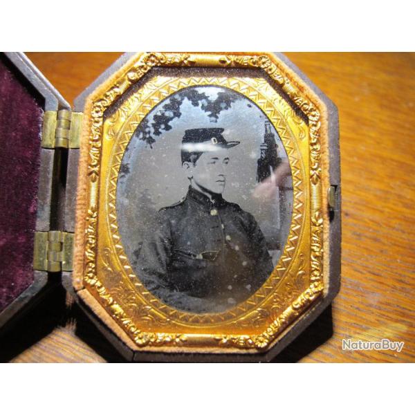 Ferrotype am�ricain dans son coffret UNION Old West Collector N�1