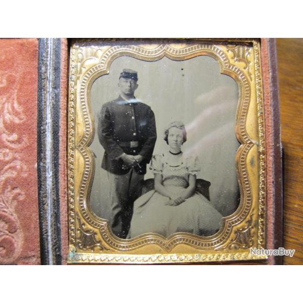 Ferrotype am�ricain dans son coffret UNION Old West Collector N�3