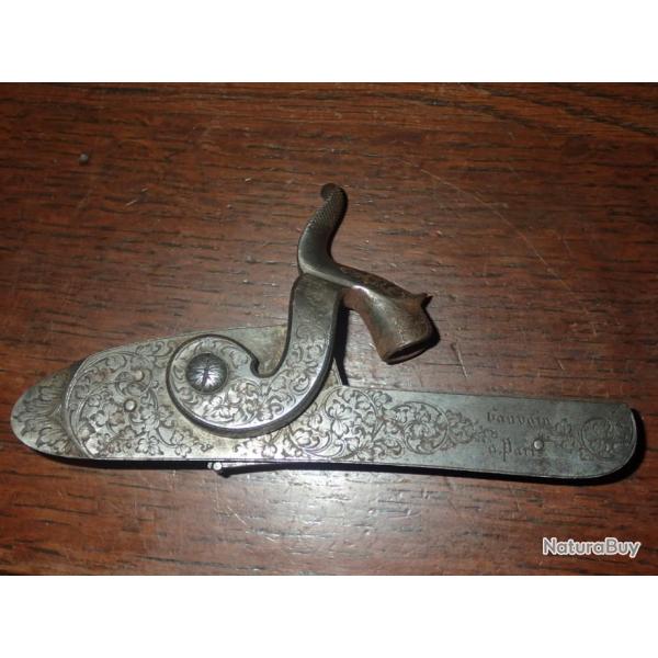 Platine de fusil � poudre noire - marque Gauvain - pour fusil � poudre gauvain
