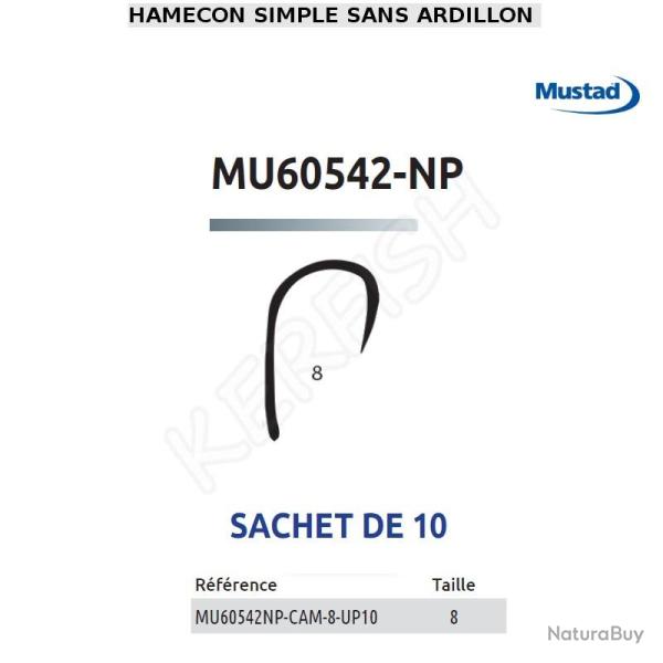 HAMECON SIMPLE SANS ARDILLON MU60542-NP MUSTAD