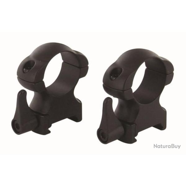 COLLIERS ACIER DIAMETRE 25,4 MM HAUT A LEVIERS, POUR rAIL WEAVER PICATINNY