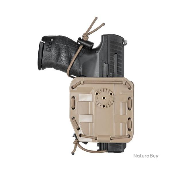 Holster Ambidextre VEGA Bungy pour Toute Arme de Poing Tan