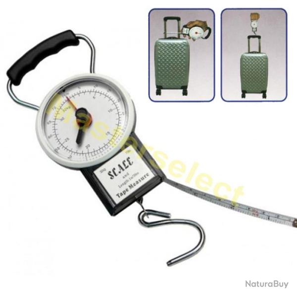 Peson Balance Pese Bagage Poisson Gibier Analogique Max 32kg Avec M�tre A Main