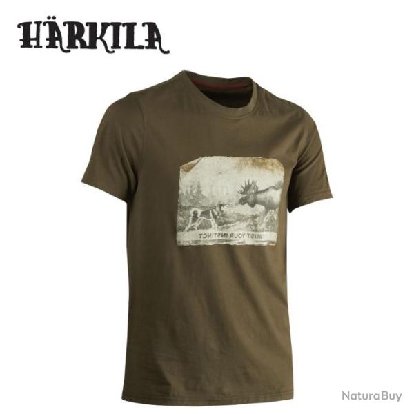 TEE-SHIRT HARKILA ODIN MOOSE WILLOW GREEN TAILLE S (015250)