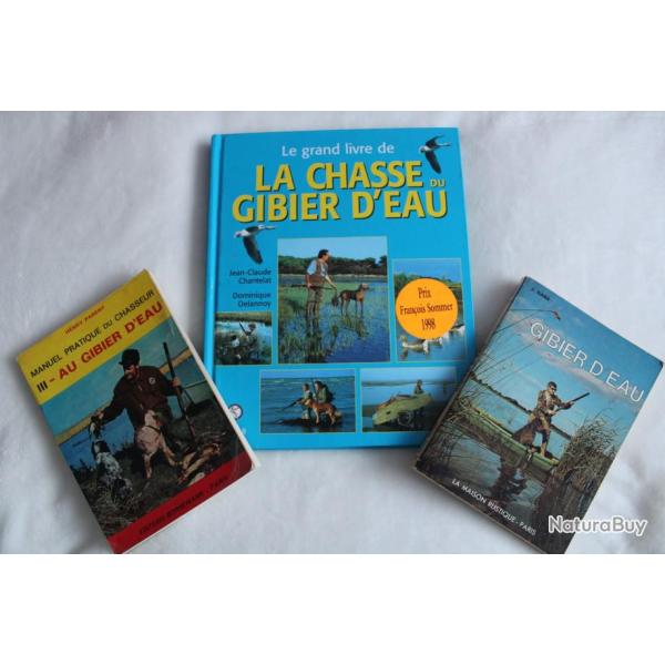 Lot 3 ouvrages chasse du gibier d'eau