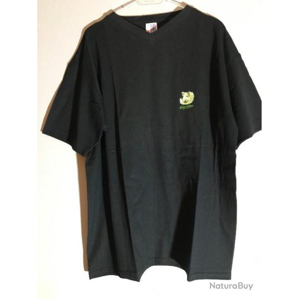 destockage t shirt Hubert Valence sanglier, noir