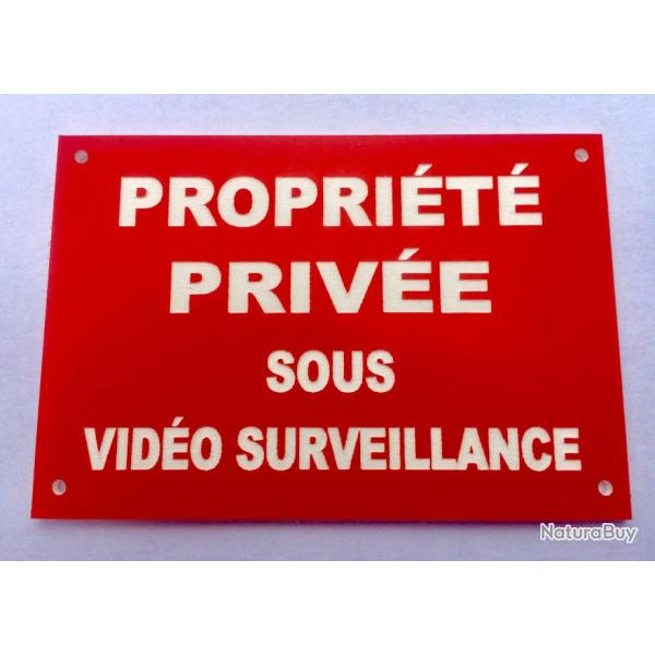 Panneau "PROPRIT PRIVE SOUS VIDO SURVEILLANCE" 300x400 mm