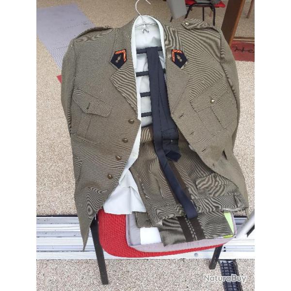 Vente tenue militaire de c�r�monie guerre d'Alg�rie original dat� 1964 du g�nie fabrication Ugeco Na