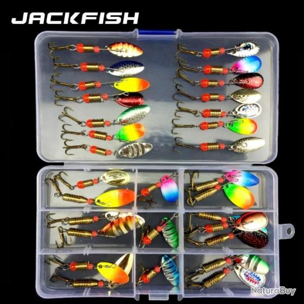Ensemble de leurre cuillre de JACKFISH appt dur Spinner leurre de pche - LIVRAISON GRATUITE!!