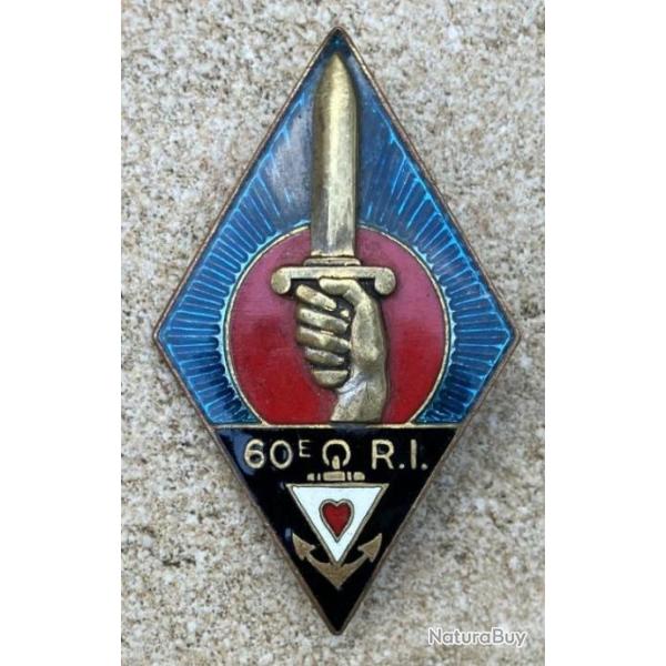 60� R�giment d?Infanterie, �mail, losange, en Alg�rie