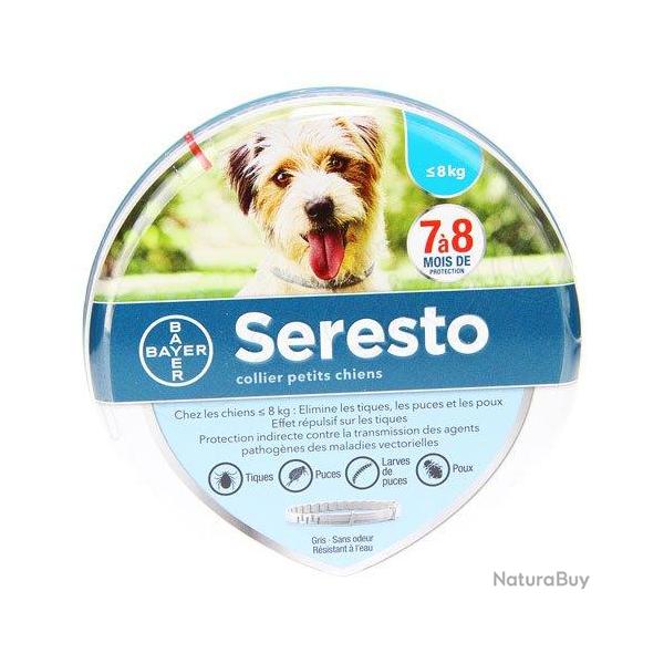Collier anti-parasites petits chiens SERESTO