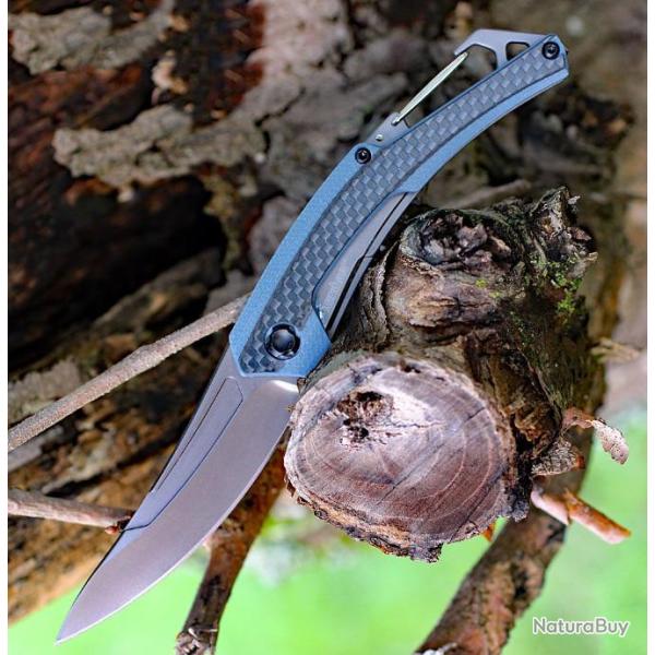 Couteau Kershaw Reverb XL Lame Acier 8Cr13MoV Manche G10/Fibre de Carbone Linerlock Clip KS1225